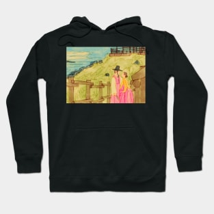 Korean hanbok couple on the cliff Hoodie